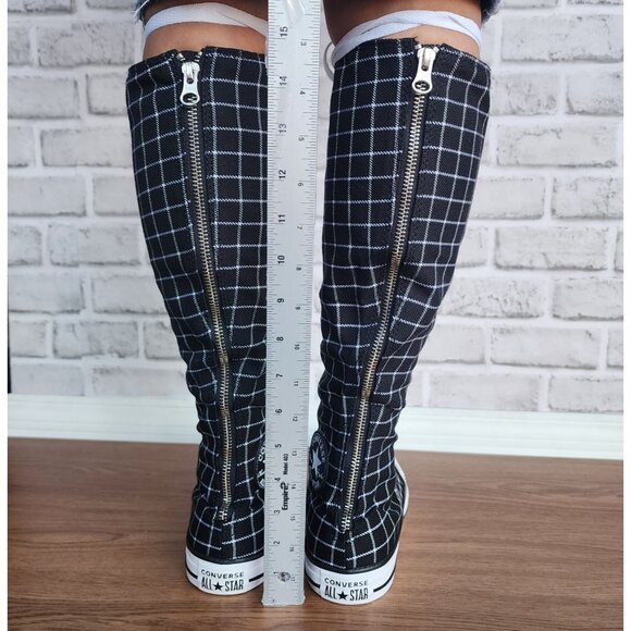 ⭐Converse Chuck Taylor All Star XXHi Plaid 6.5 Mens Boots Sneaker Black A13019C⭐ - Picture 7 of 11